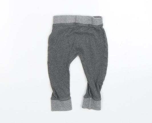 George Boys Grey Striped  Sweatpants Trousers Size 6-9 Months
