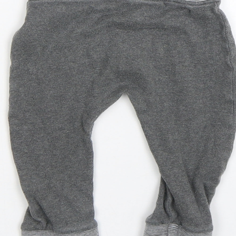 George Boys Grey Striped  Sweatpants Trousers Size 6-9 Months