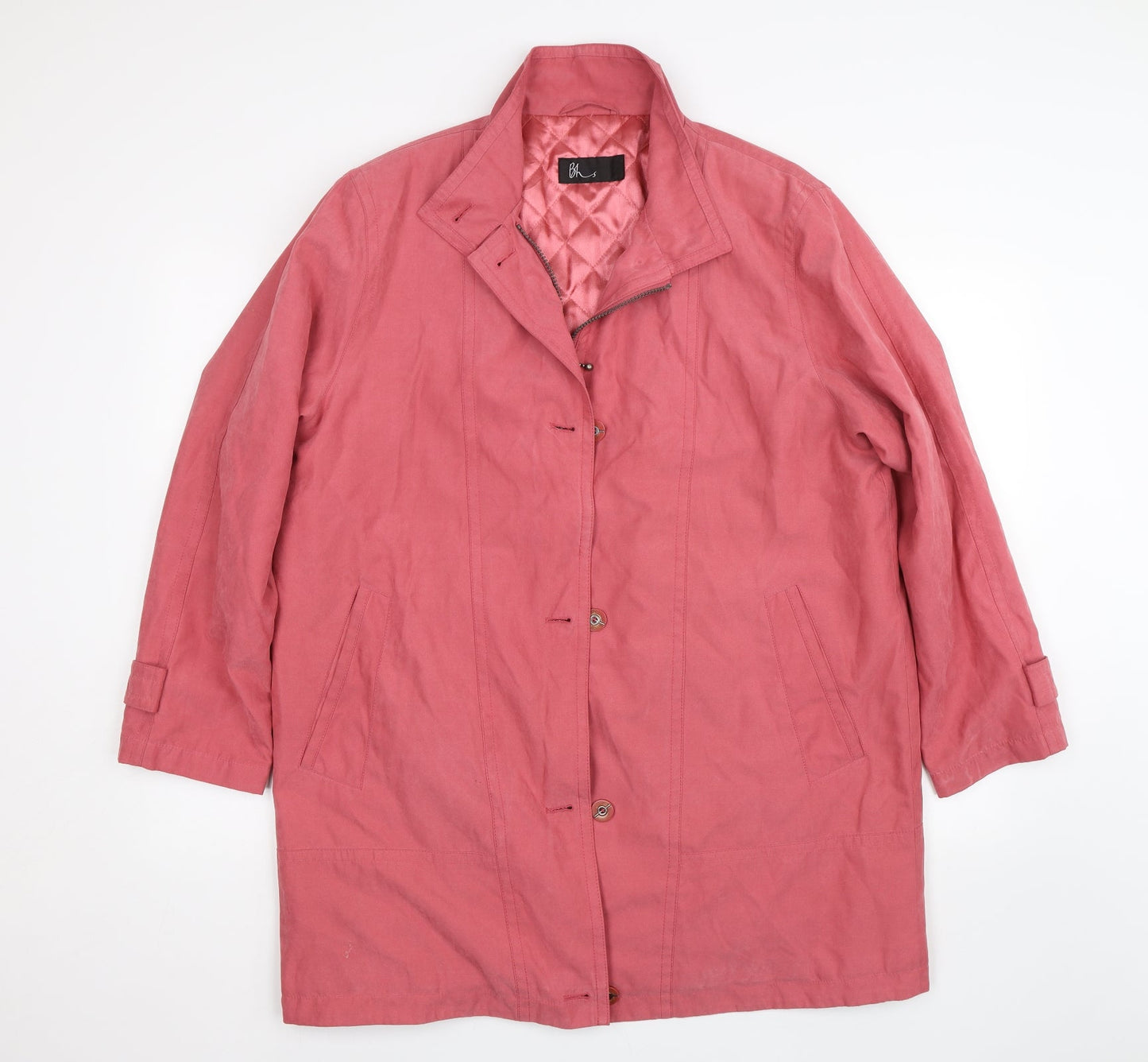 BHS Womens Pink   Overcoat Coat Size 16