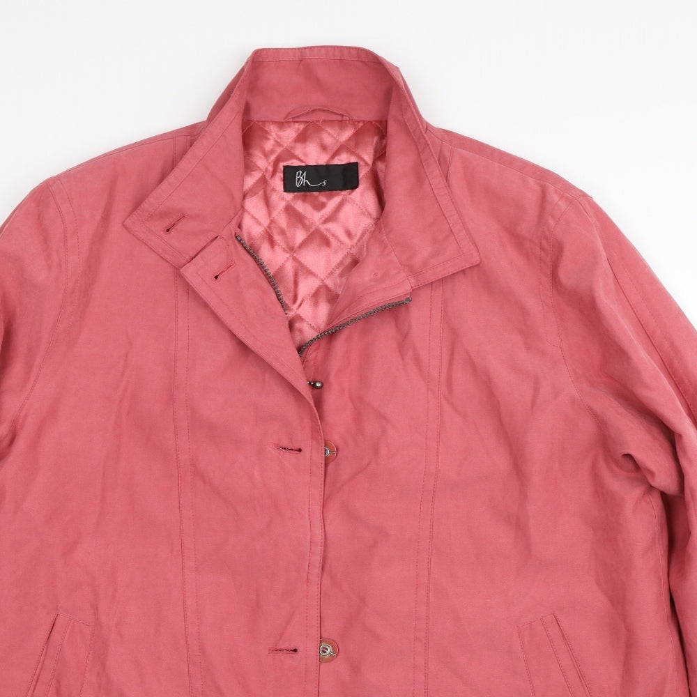 BHS Womens Pink   Overcoat Coat Size 16