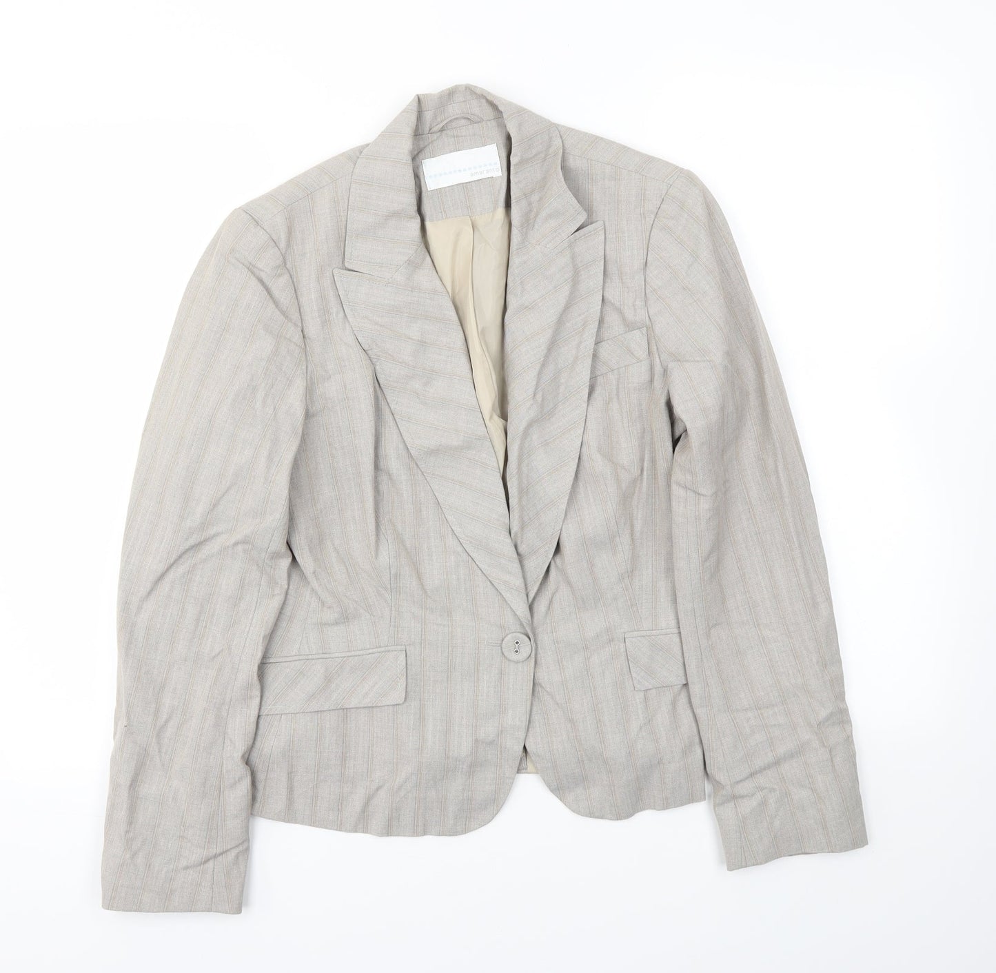 AMARANTO Womens Beige   Jacket Blazer Size 12