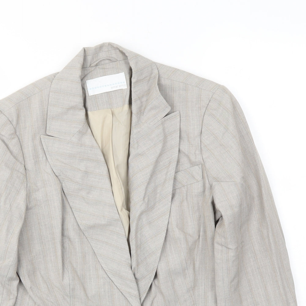 AMARANTO Womens Beige   Jacket Blazer Size 12