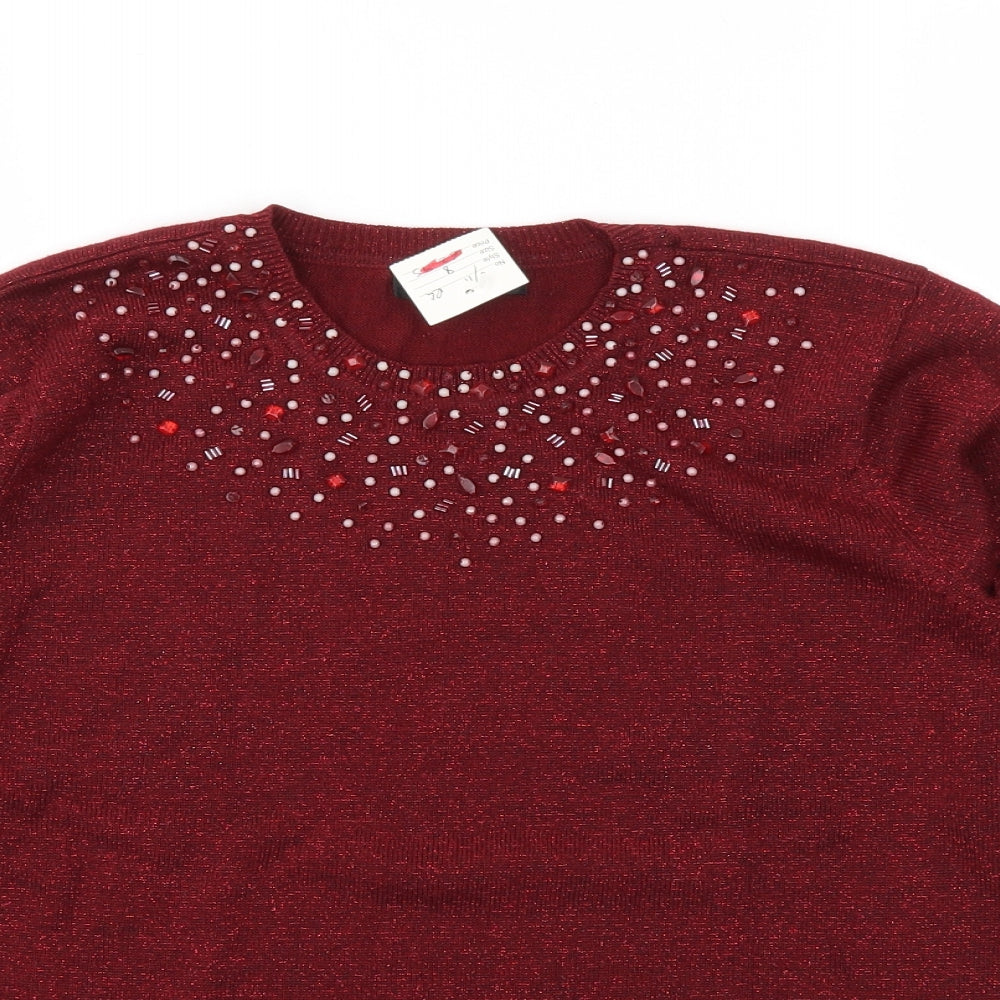BM Womens Red   Pullover Jumper Size S
