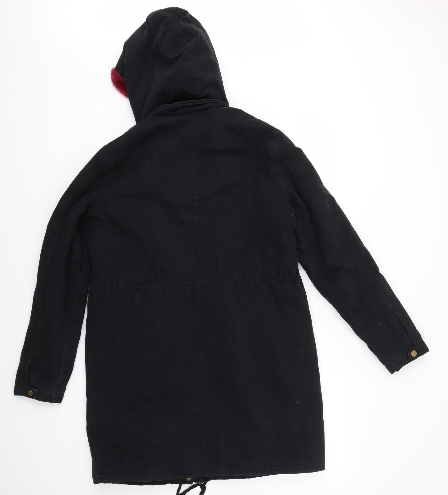 JustFab Womens Black   Jacket Coat Size S