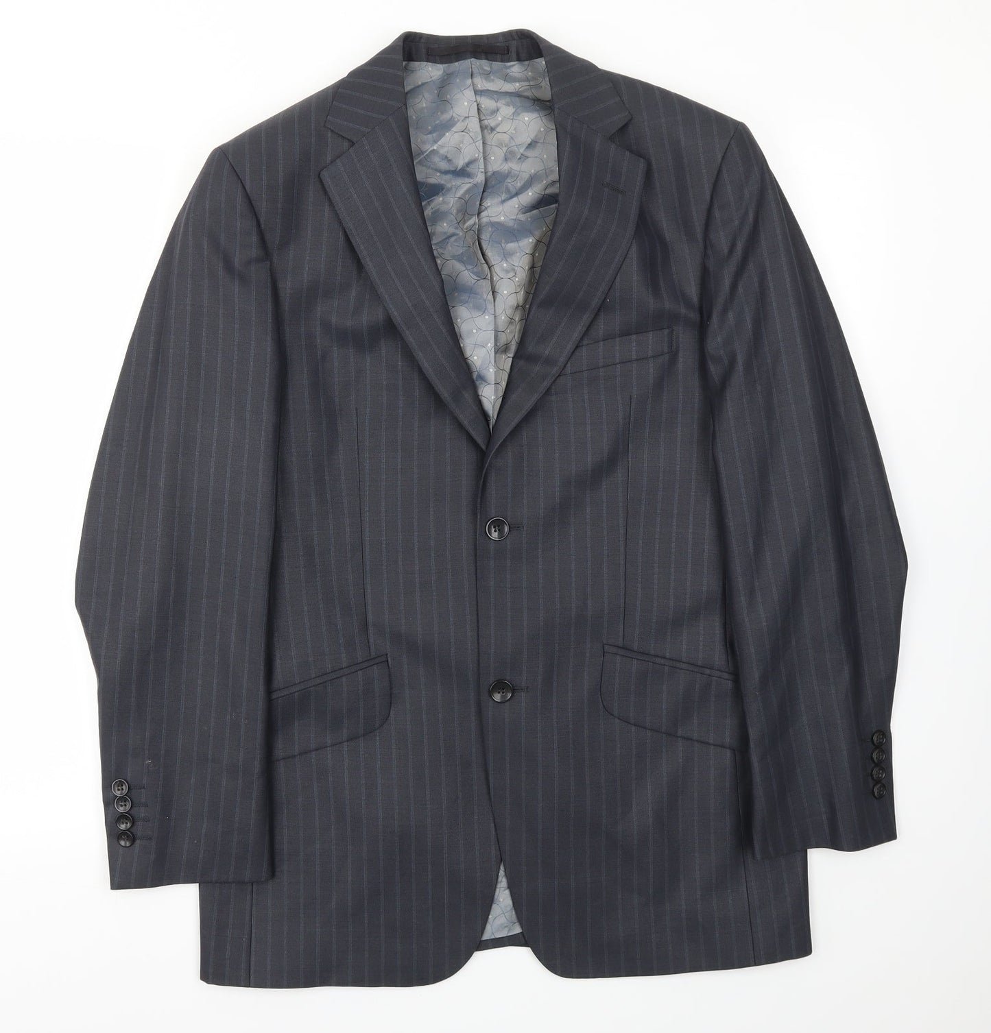 REMUS Mens Blue Striped  Jacket Blazer Size 36
