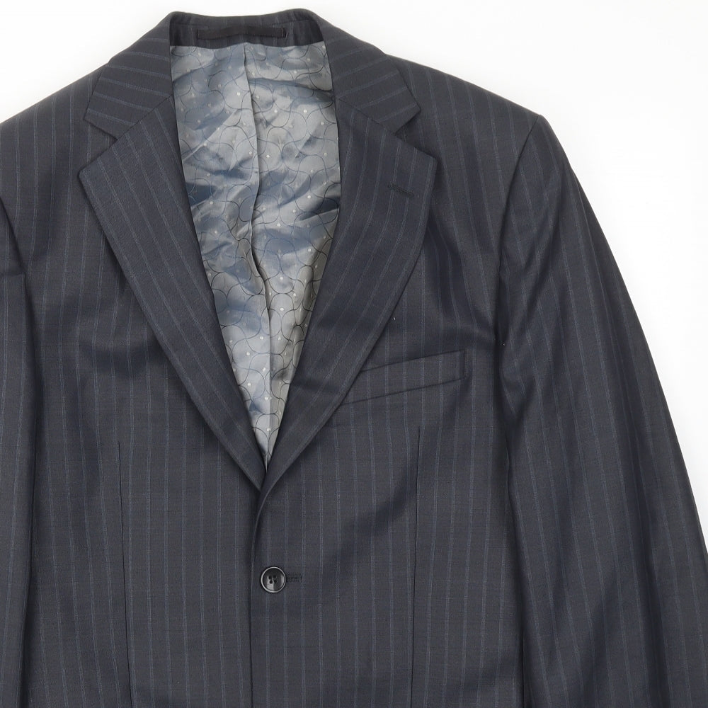 REMUS Mens Blue Striped  Jacket Blazer Size 36