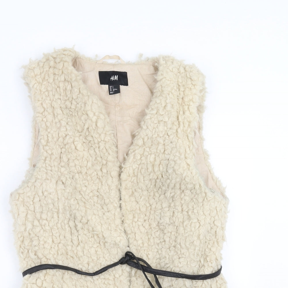 H&M Womens Beige   Gilet Jacket Size S