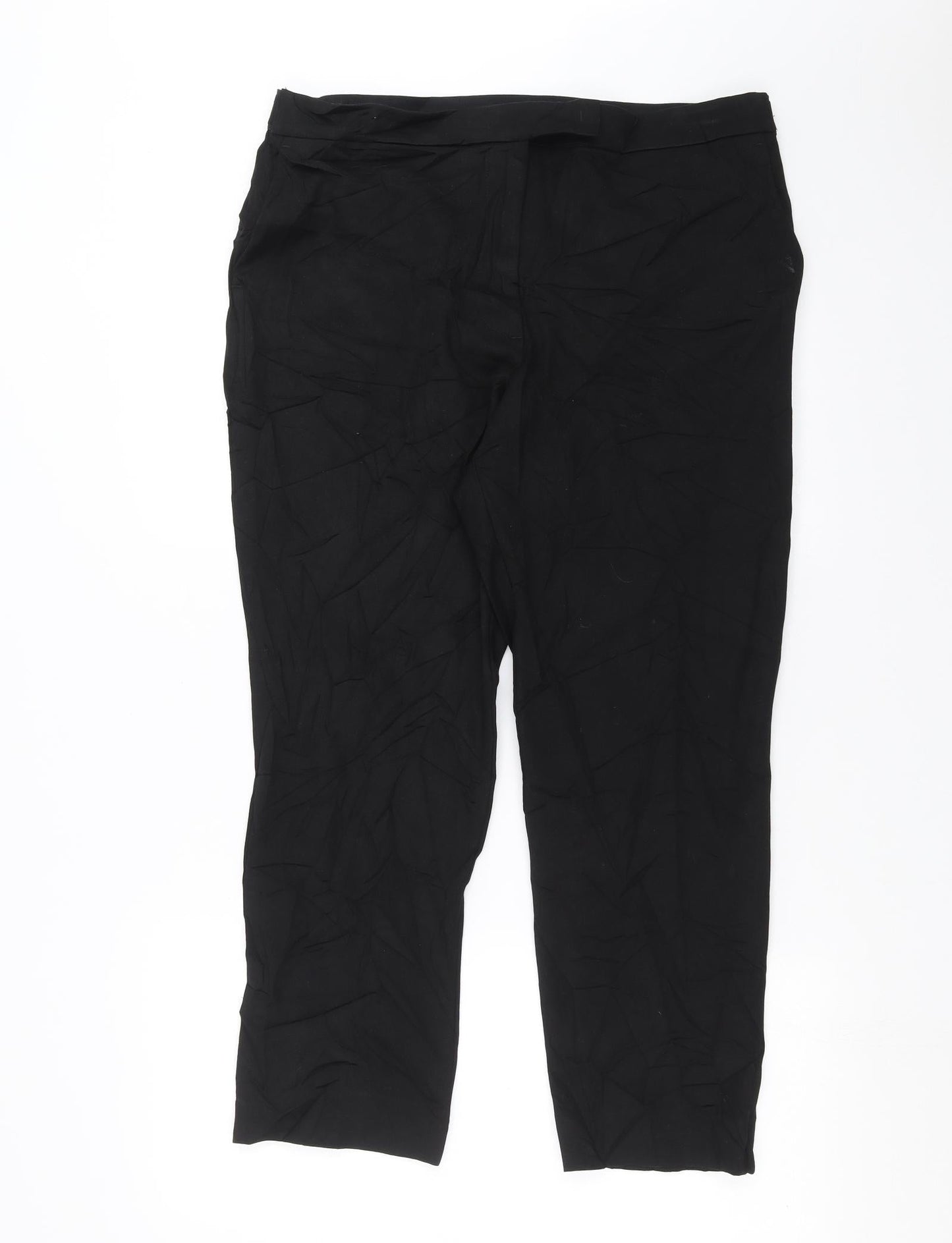 Preworn Womens Black   Trousers  Size 34 in L26 in