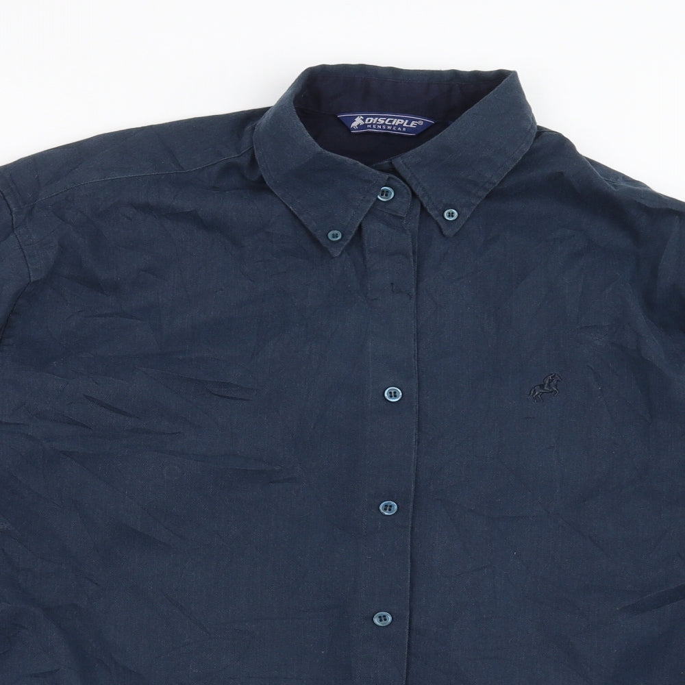Disciple  Mens Blue    Button-Up Size M