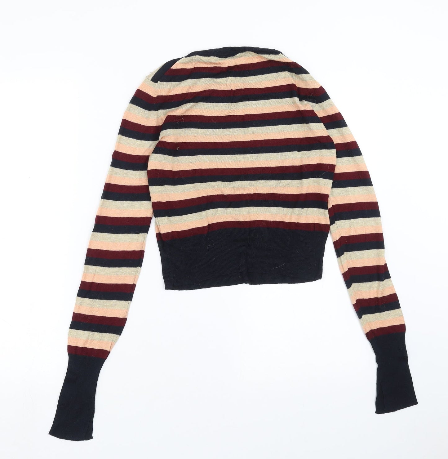 Zara Womens Multicoloured Striped Knit Pullover Jumper Size S