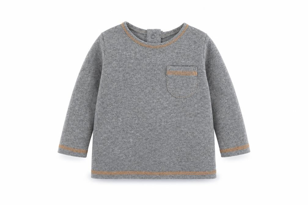 Front view of Next Baby Grey Basic T-Shirt, size 3-6, Months
