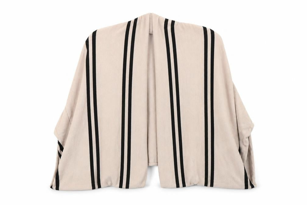 H&M Womens Brown Striped Knit  Shawl/Wrap