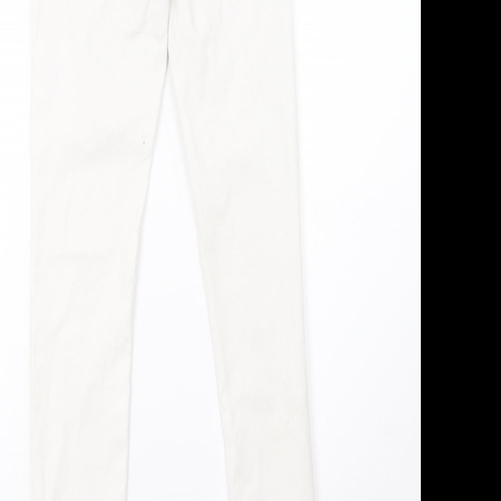 Pieces Womens White  Denim Skinny Jeans Size 6 L32 in