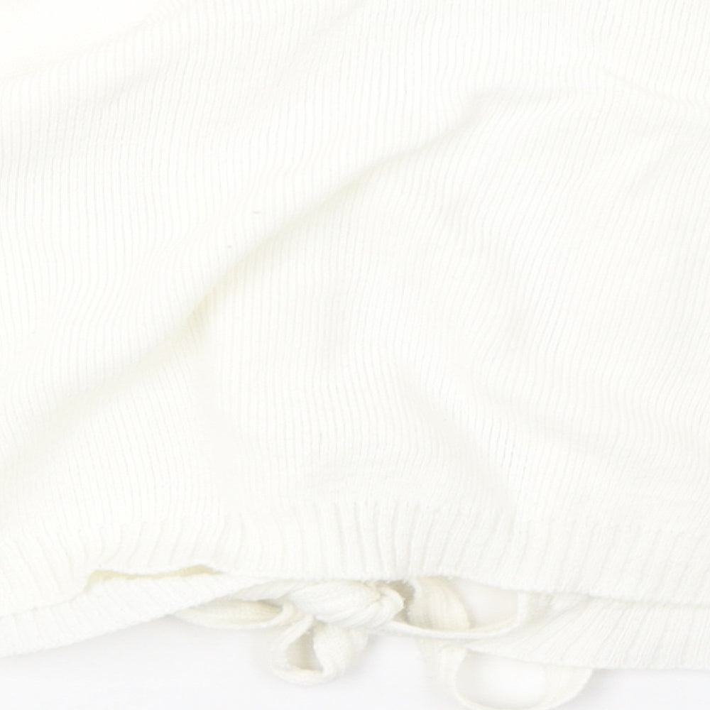 tappers and pointers Womens White  Knit Cardigan Jumper Size 12  - cropped
