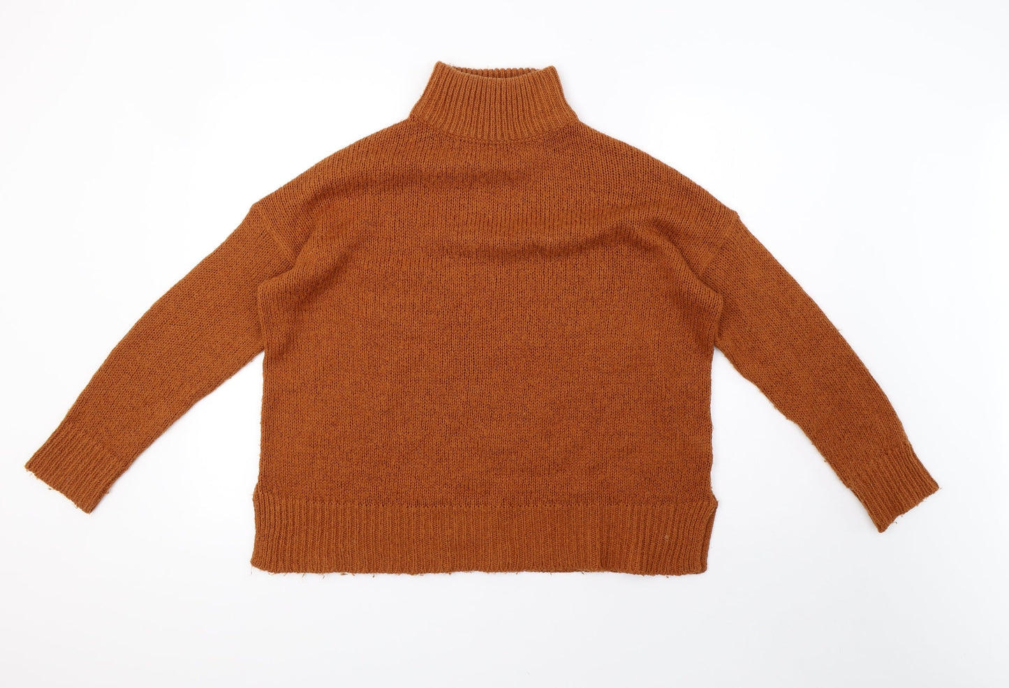 newlook Womens Orange  Knit Pullover Sweatshirt Size M