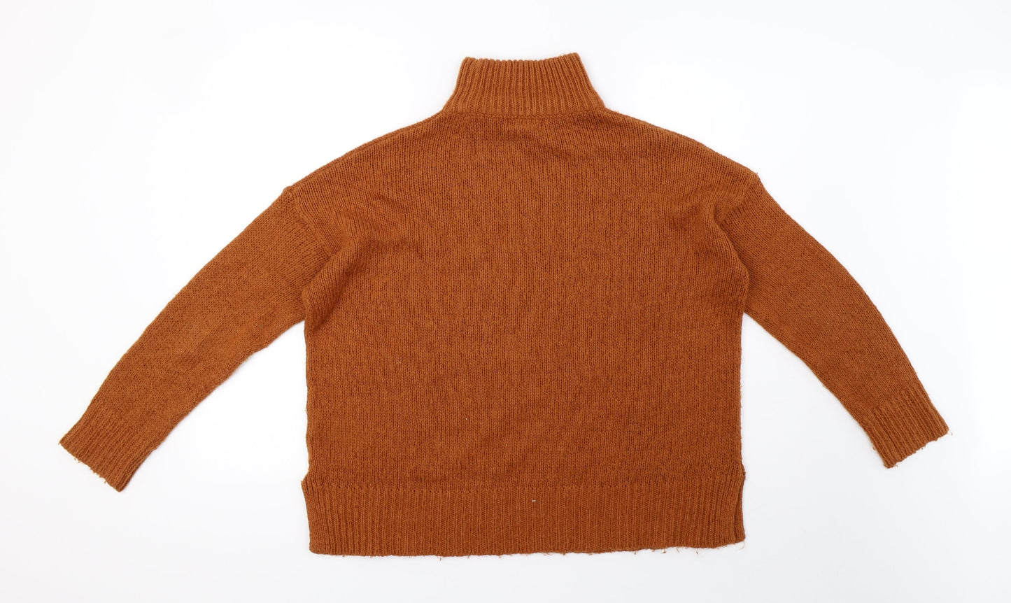 newlook Womens Orange  Knit Pullover Sweatshirt Size M