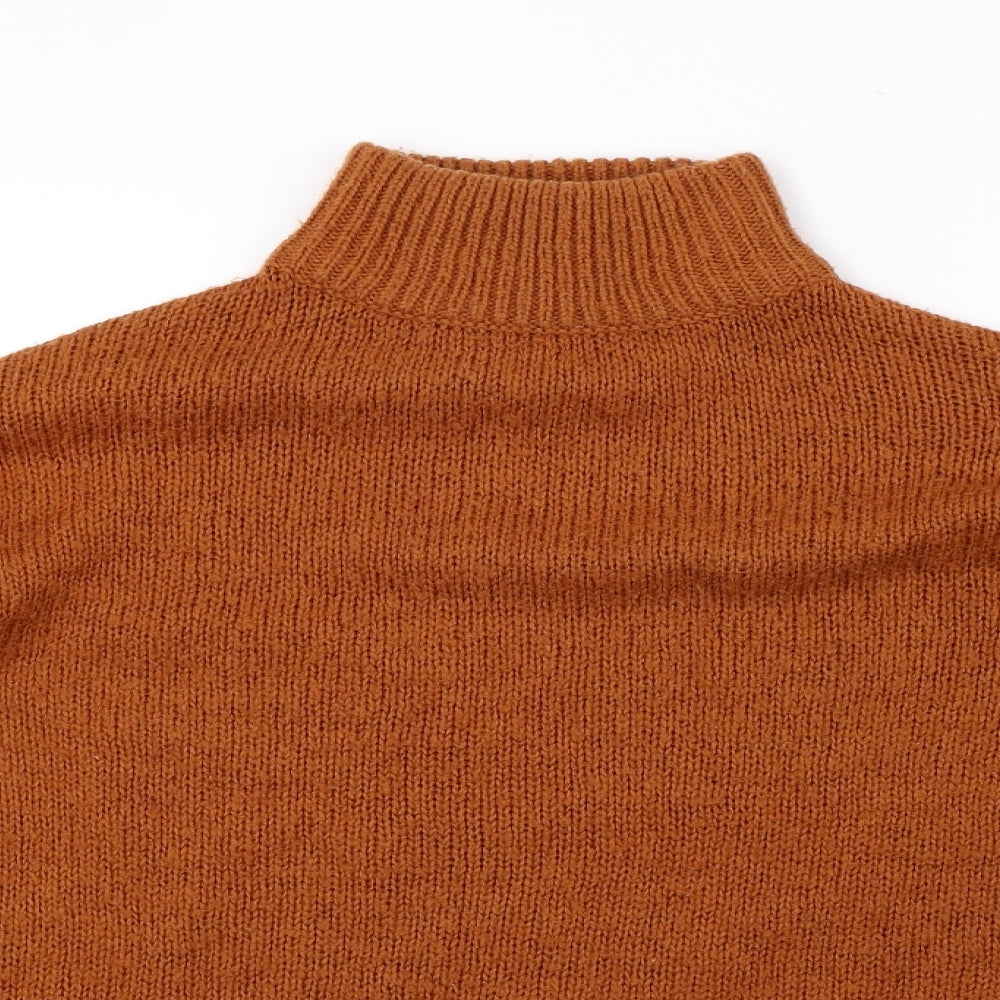 newlook Womens Orange  Knit Pullover Sweatshirt Size M