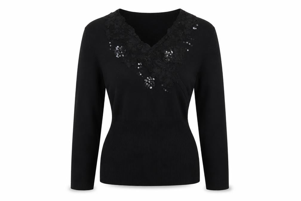 paramour Womens Black   Pullover Sweatshirt Size M