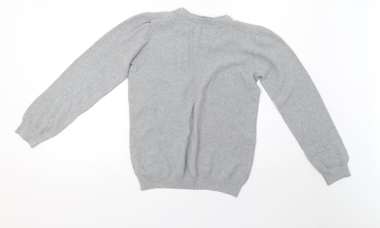 George Boys Grey  Knit Pullover Sweatshirt Size 12-13 Years