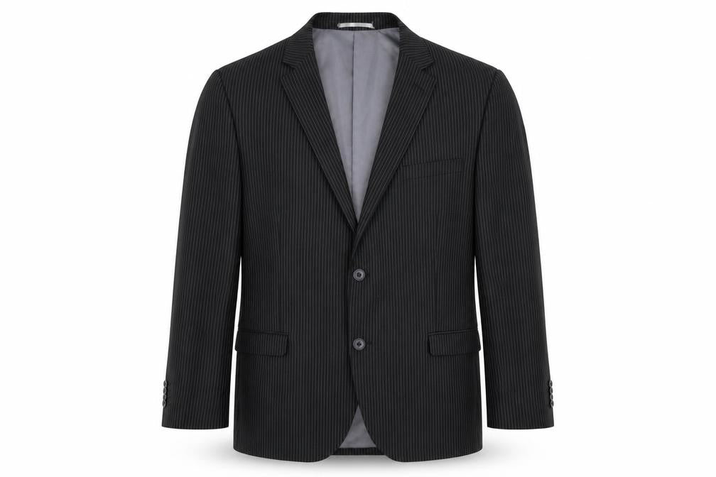 George Mens Black Striped  Jacket Blazer Size 42