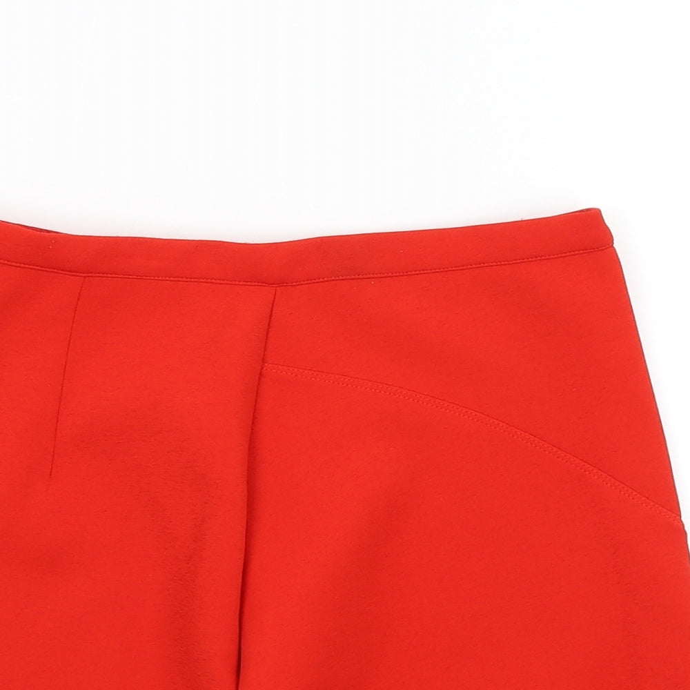 Topshop Womens Red   A-Line Skirt Size 8