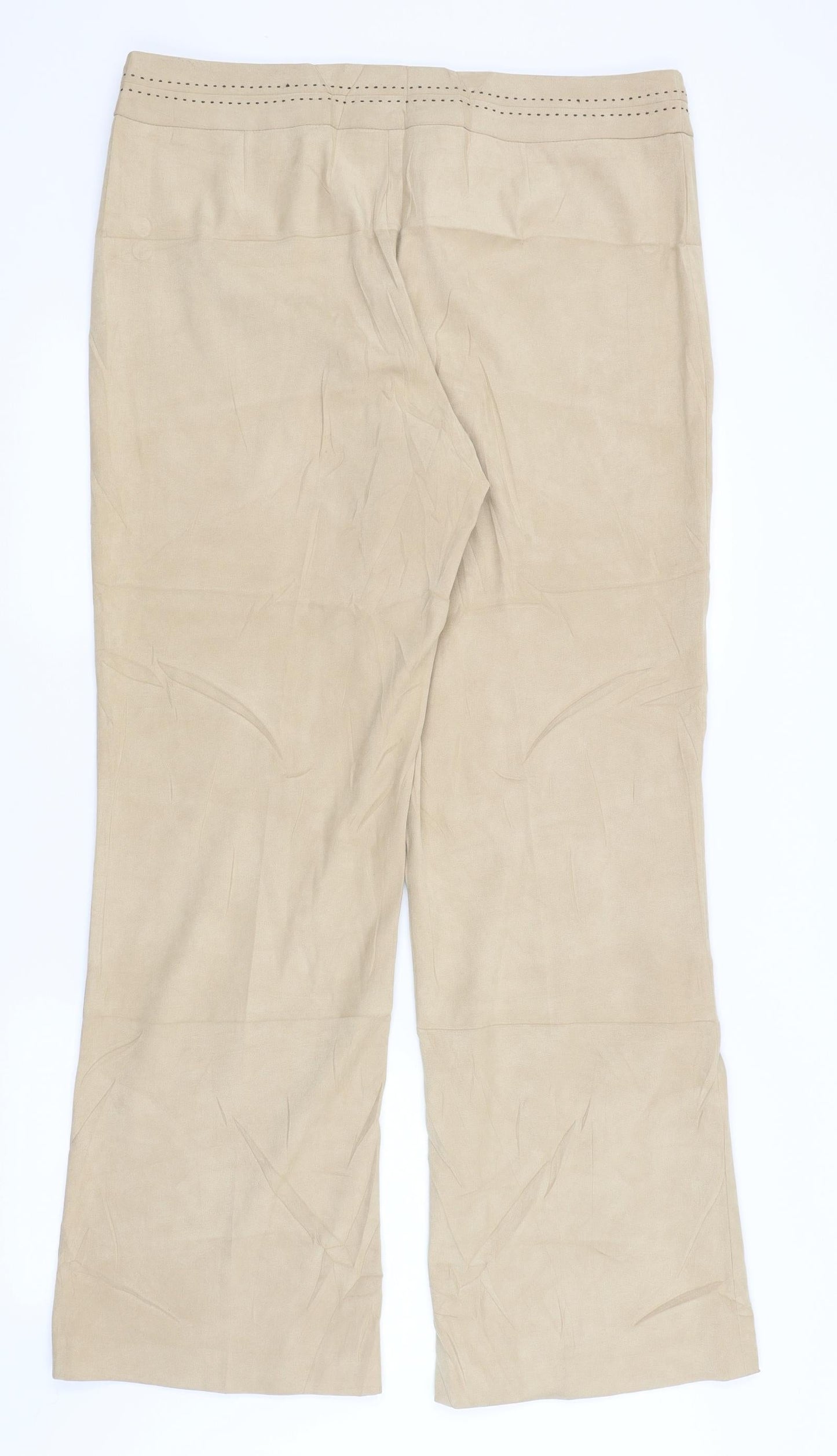 Editions Womens Beige   Trousers  Size 18 L31 in