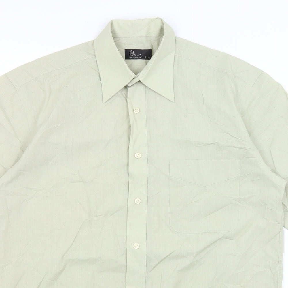BHS Mens Green    Button-Up Size 14.5