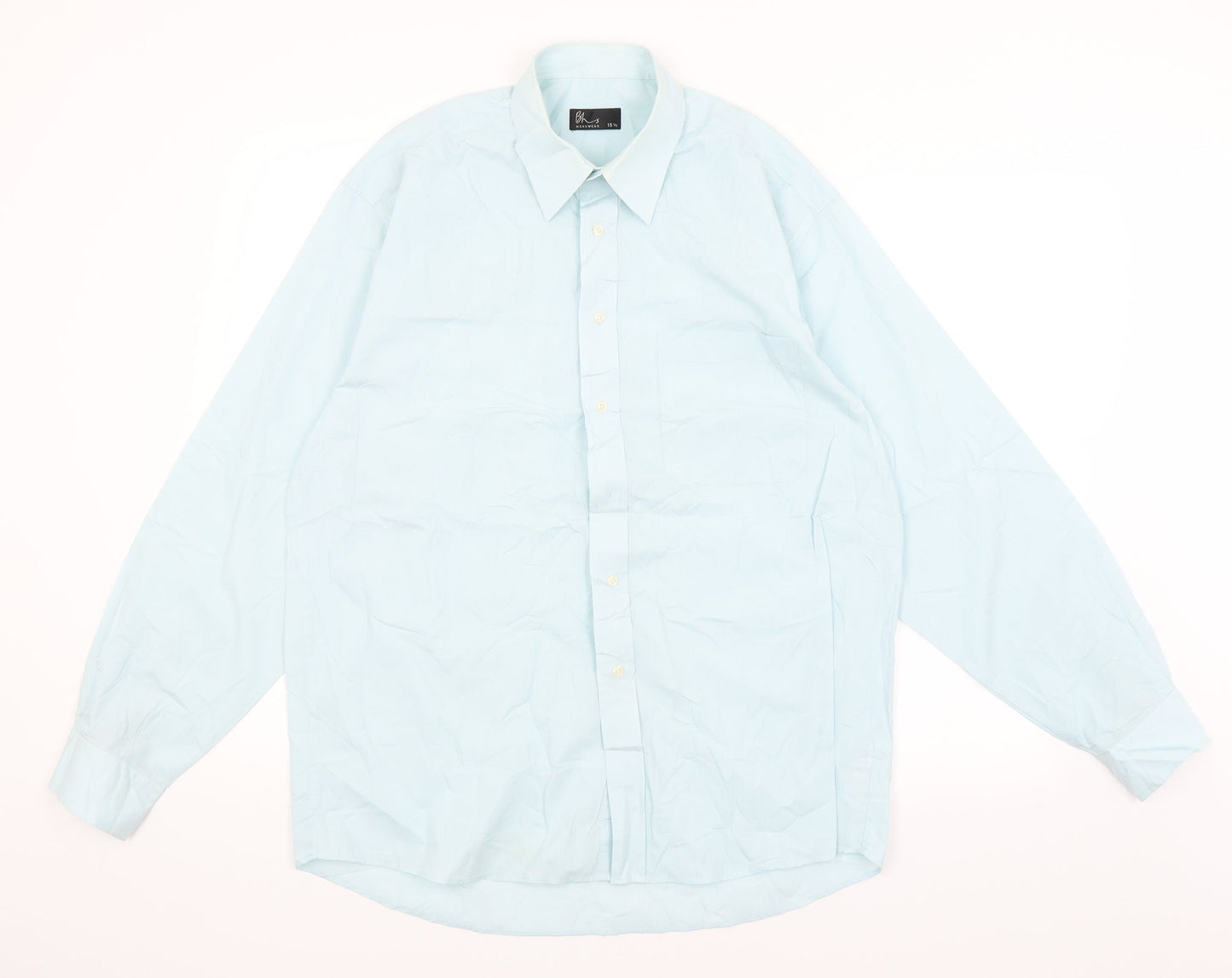 BHS Mens Blue    Button-Up Size 15.5