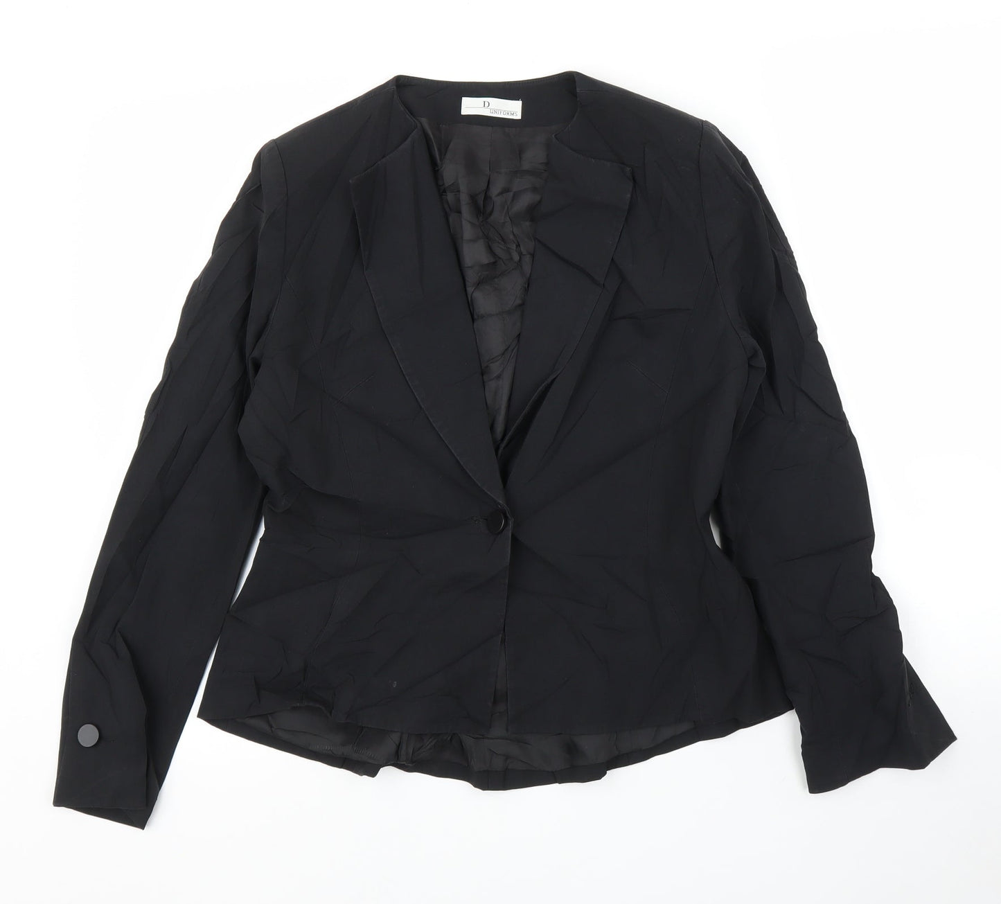 D Uniform Womens Black   Jacket Blazer Size 12