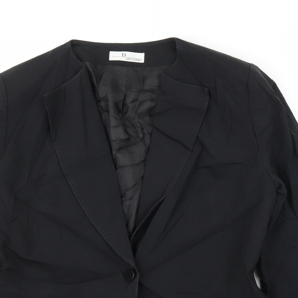D Uniform Womens Black   Jacket Blazer Size 12