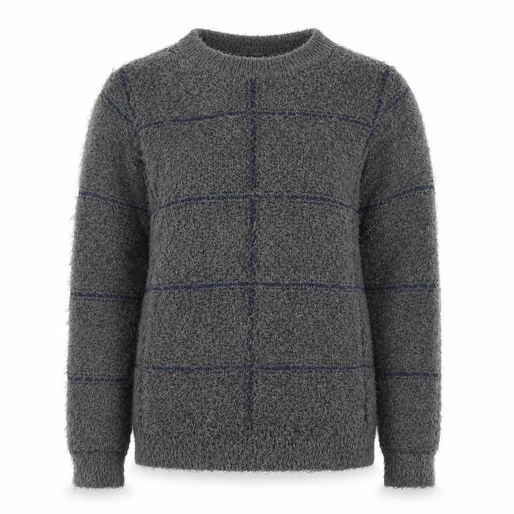 AKD A WEST Womens Grey Check  Pullover Jumper Size 10