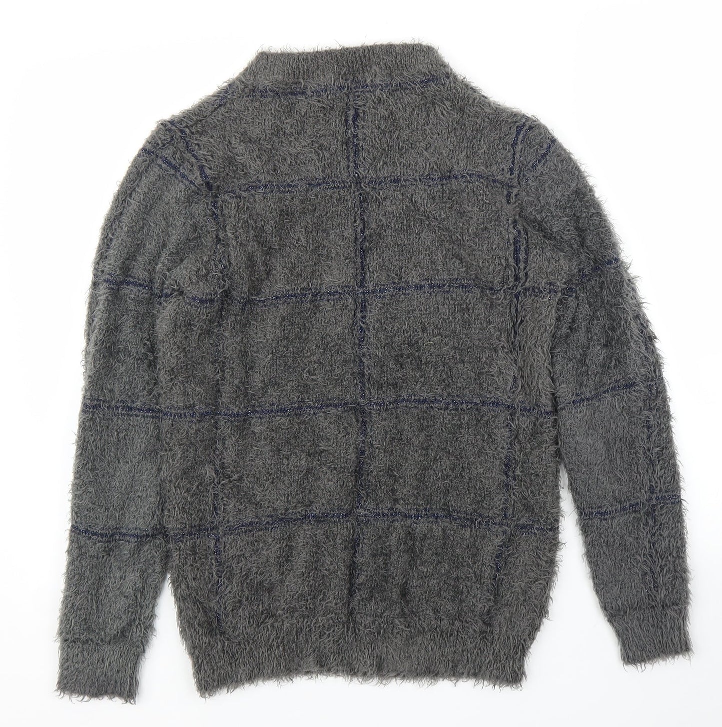 AKD A WEST Womens Grey Check  Pullover Jumper Size 10