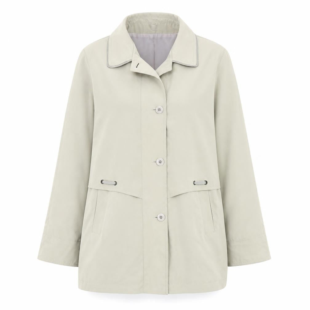 Preworn Womens Beige   Parka Coat Size 14