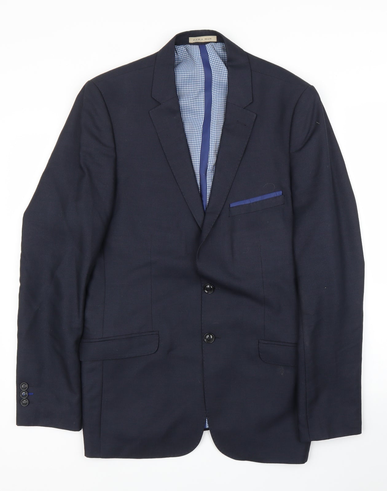 Zara Mens Blue   Jacket Suit Jacket Size 38