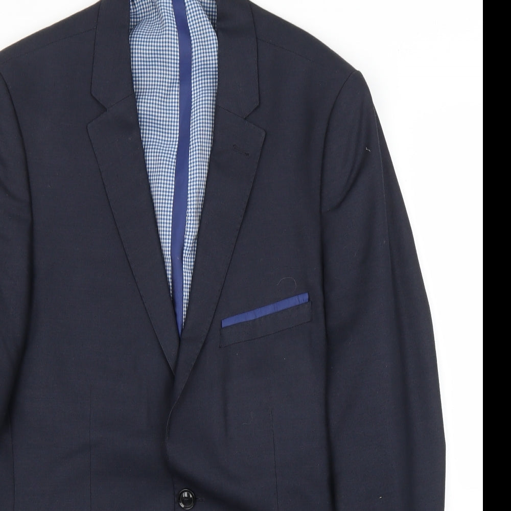 Zara Mens Blue   Jacket Suit Jacket Size 38