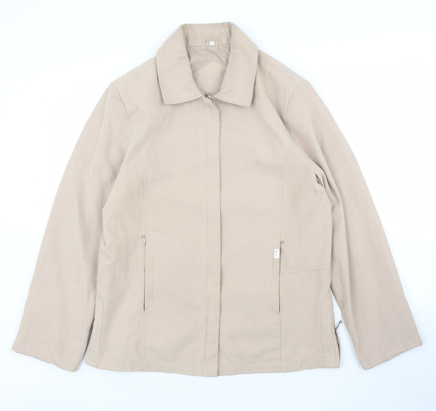 JBC Womens Beige   Overcoat Coat Size 14