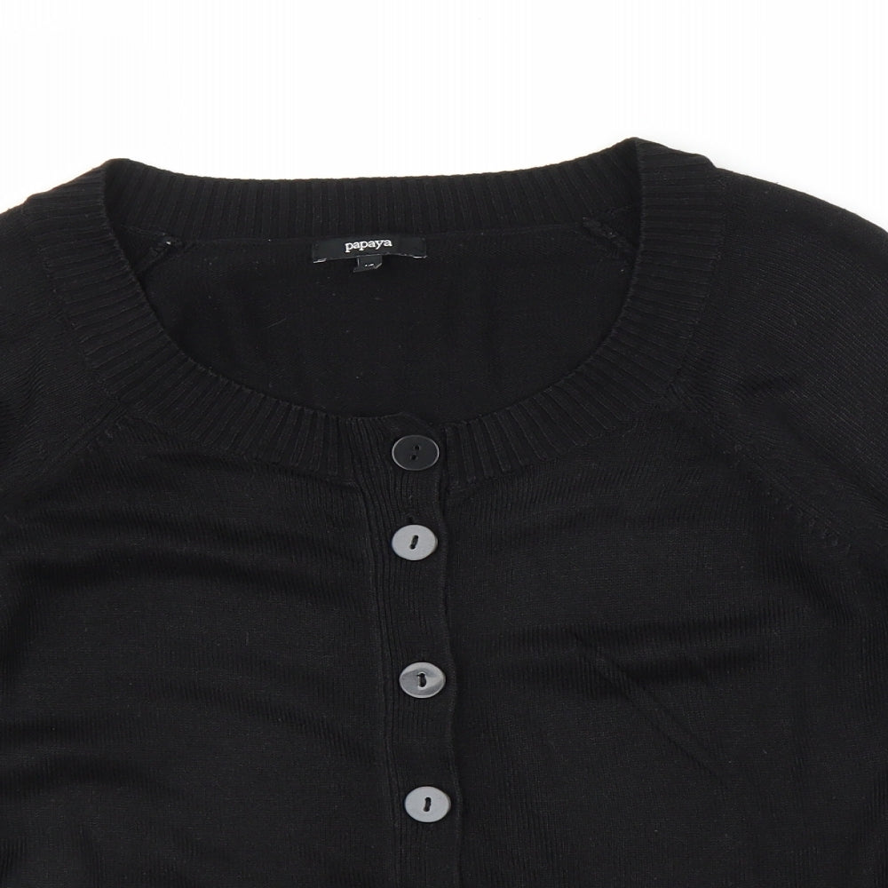Papaya Womens Black   Pullover Jumper Size 14