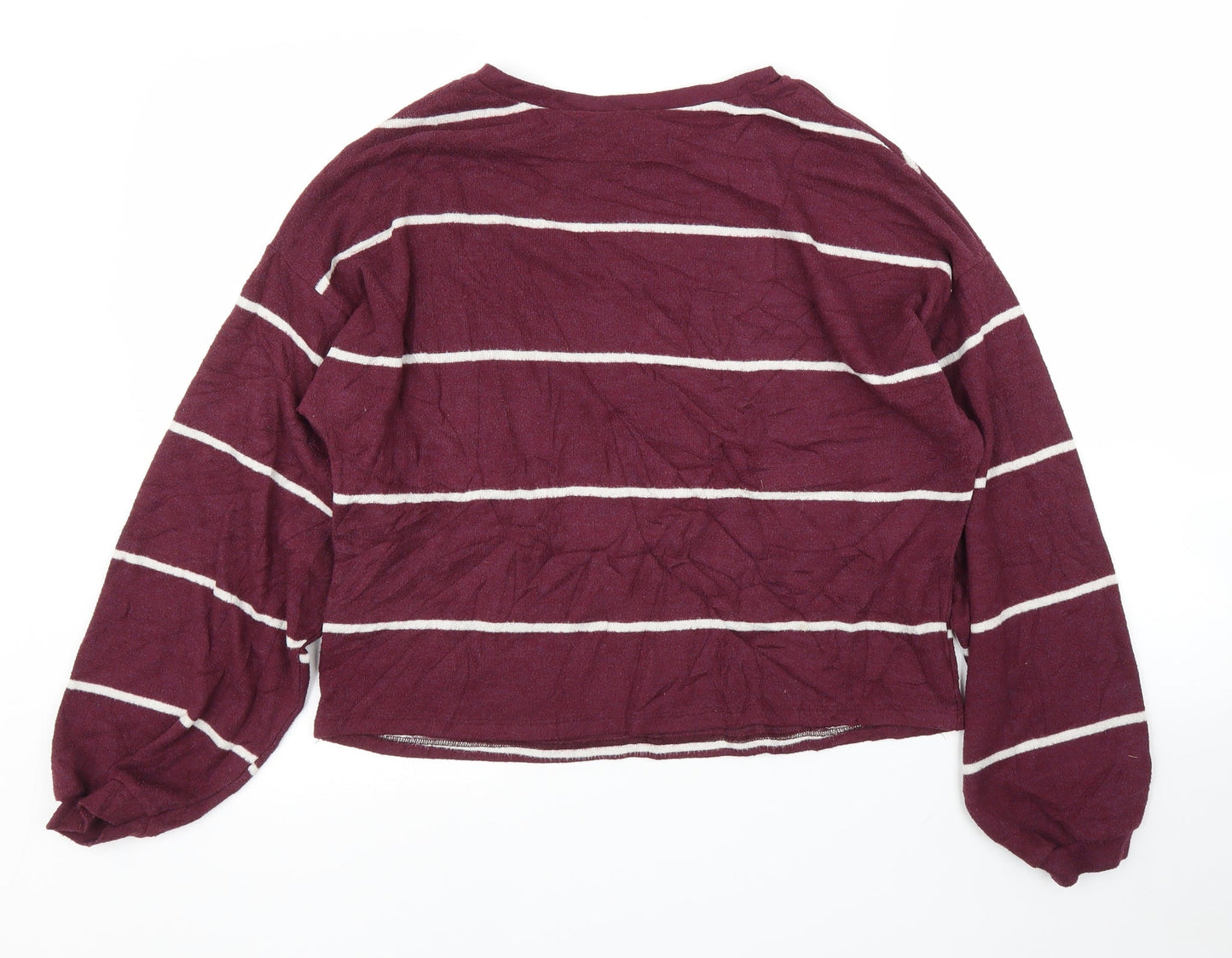 New Look Womens Purple Striped  Pullover Jumper Size M
