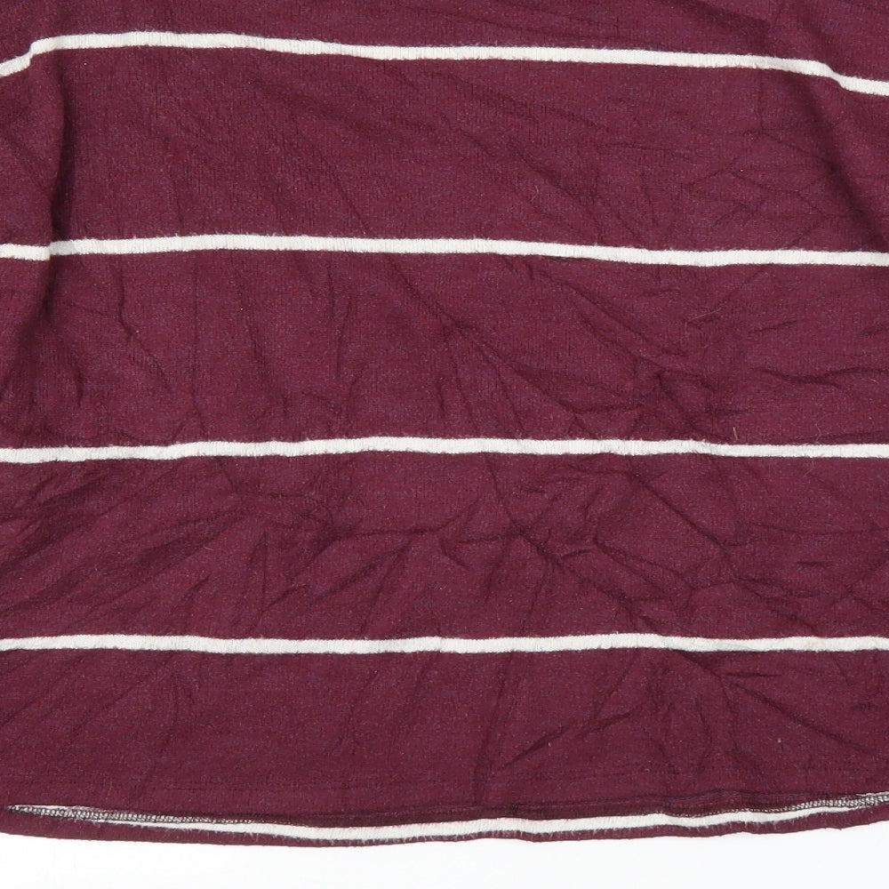 New Look Womens Purple Striped  Pullover Jumper Size M
