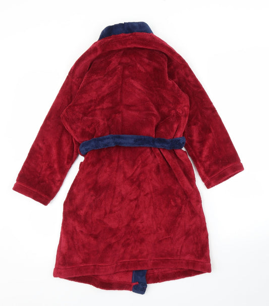 M&S Boys Purple Solid   Robe Size 7-8 Years  - FCB Barcelona