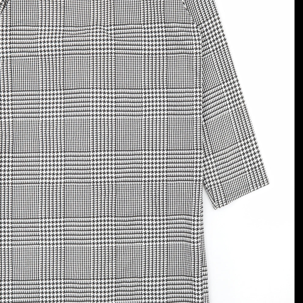 Miss Pap Womens Grey Houndstooth  Jacket  Size 8