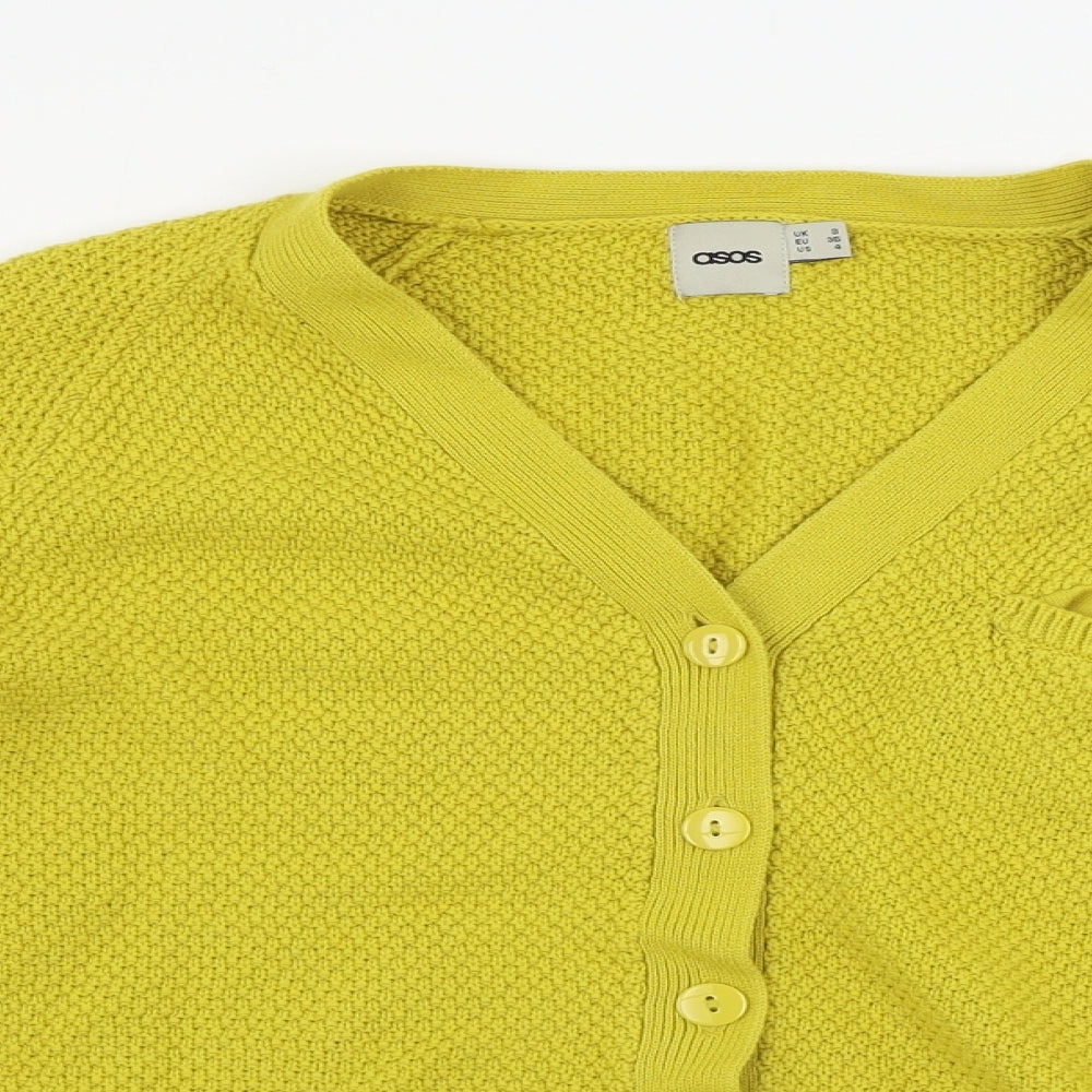 ASOS Womens Yellow   Cardigan Jumper Size 8