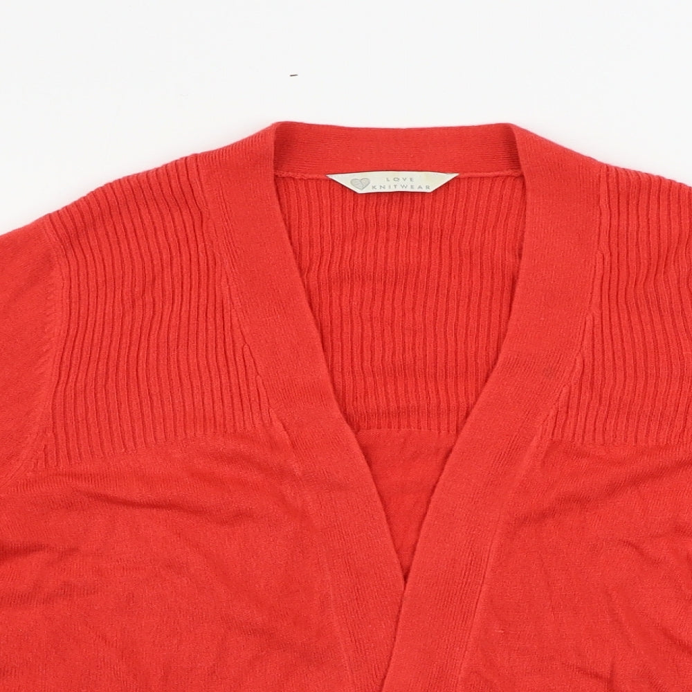BHS  Womens Red   Cardigan Jumper Size 12