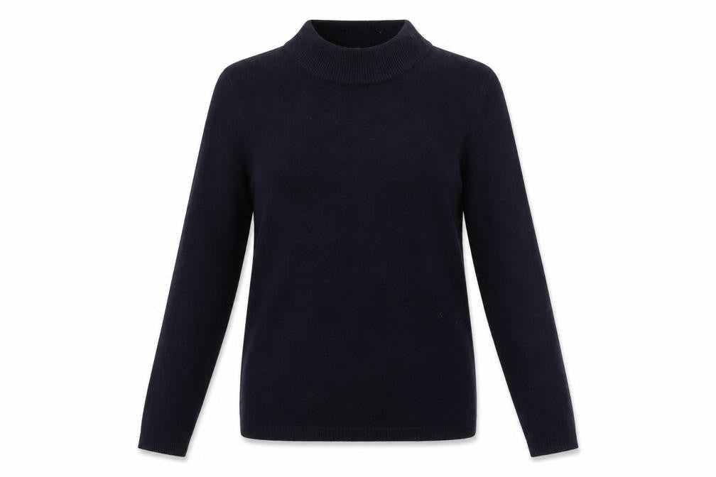 Front view of Papaya women’s blue jumper, size UK 8