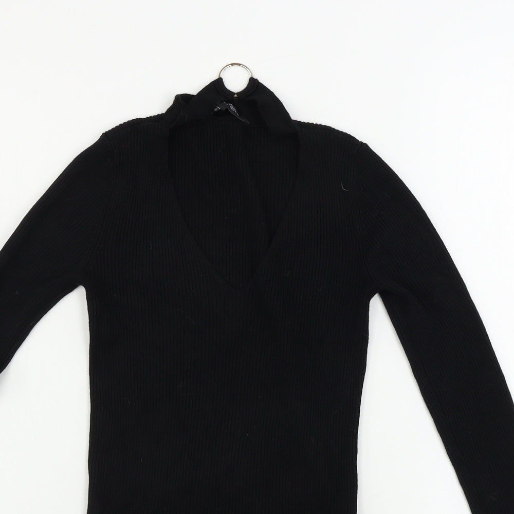 Miss Selfridge  Womens Black   Pullover Jumper Size 6