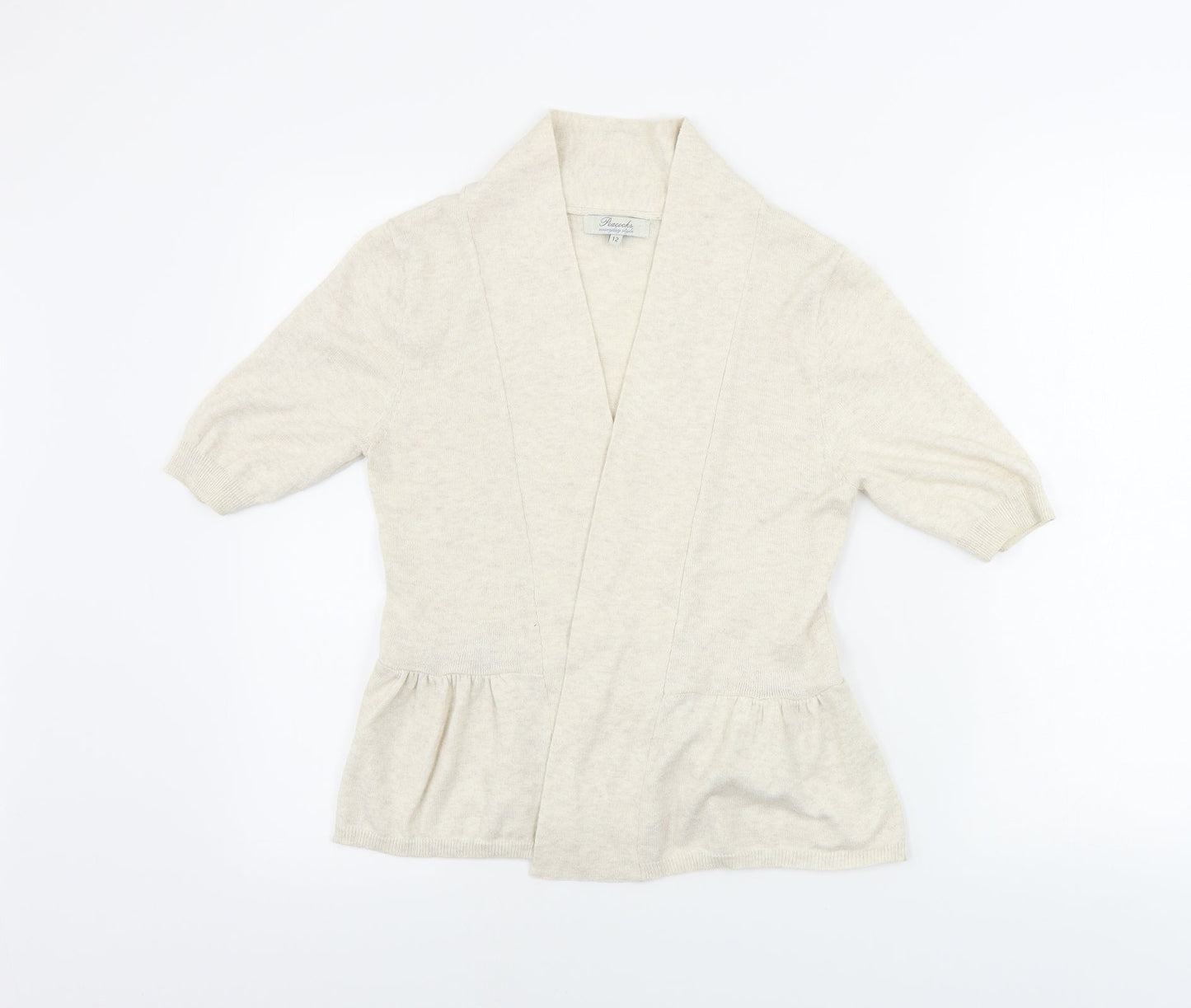 Peacocks  Womens Beige   Cardigan Jumper Size 12