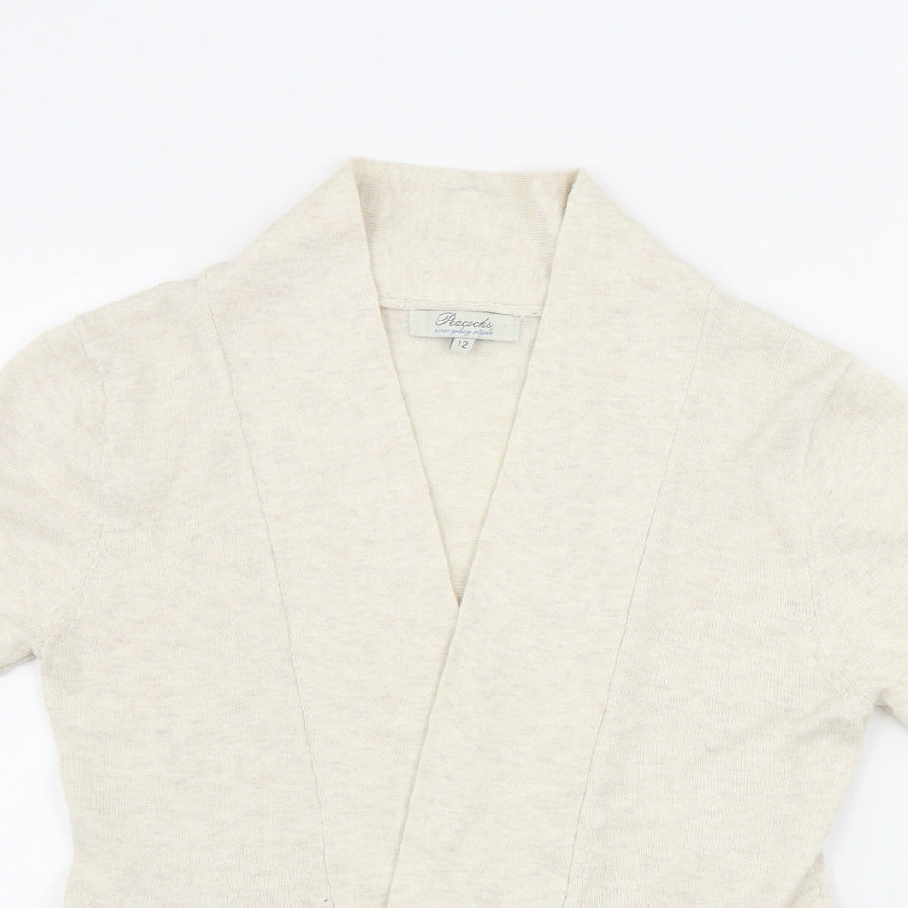 Peacocks  Womens Beige   Cardigan Jumper Size 12