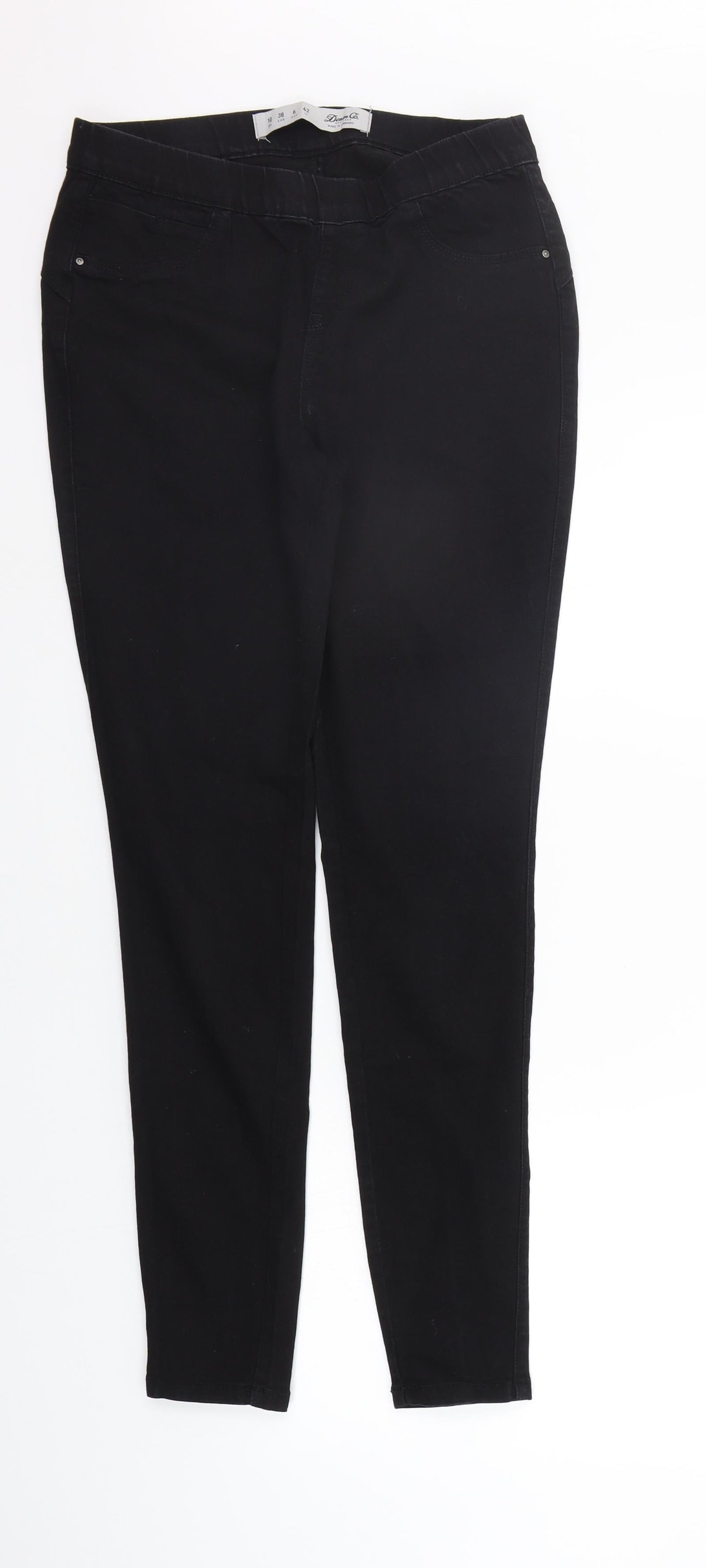 deniem co Womens Black   Jegging Trousers Size 10 L28 in
