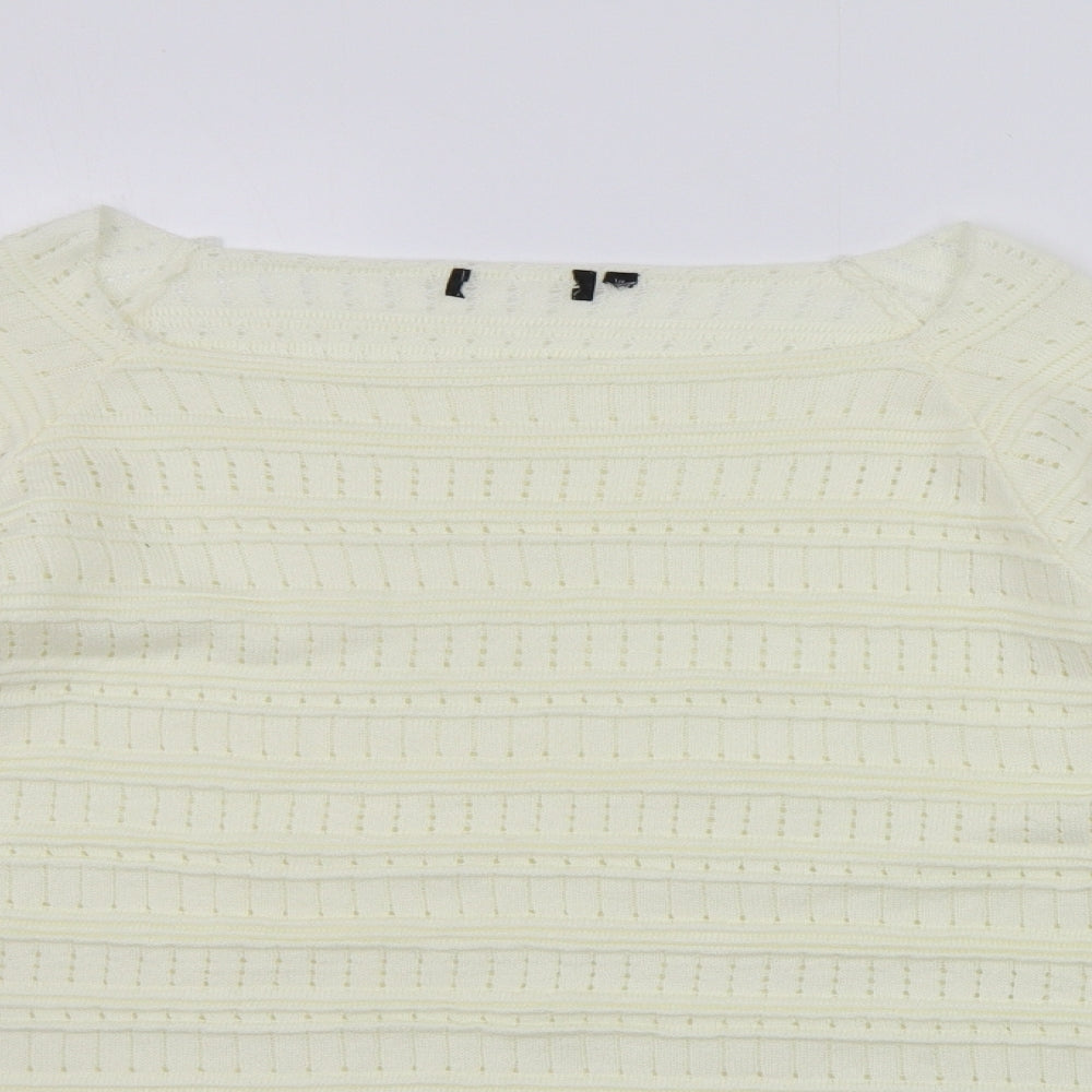 Mia Moda Womens Yellow   Pullover Jumper Size XL