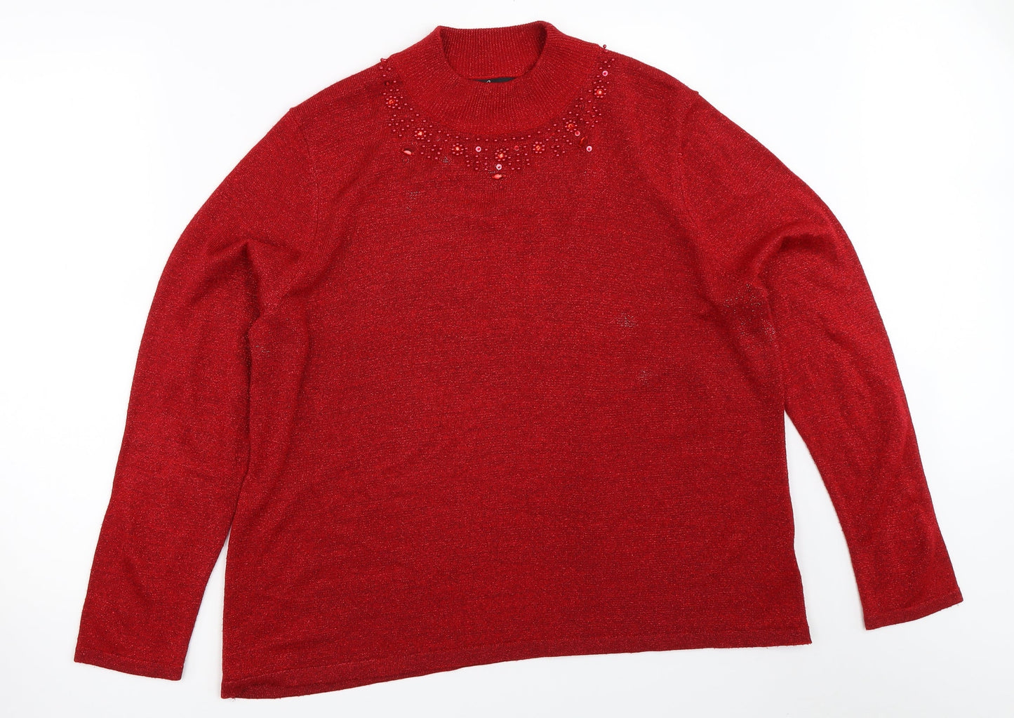 BM Womens Red   Pullover Jumper Size L